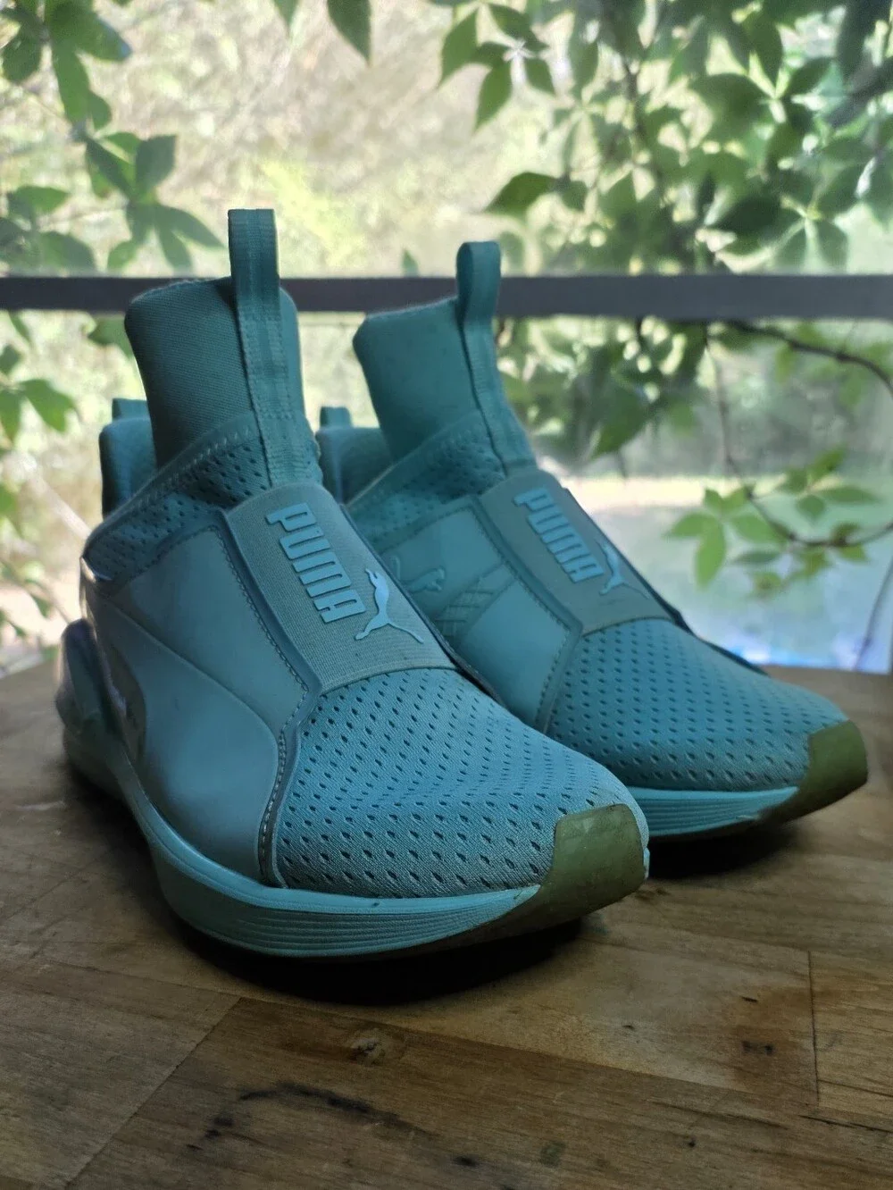 PUMA Fierce slip- on training sneakers- Aruba blue mint- size 7.5